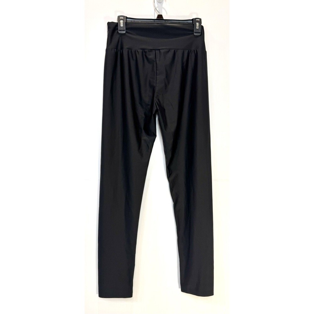 Women’s Black Shiny Leggings Size L Large Tall NWOT
